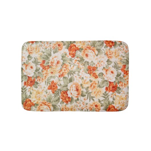 クラシックヴィンテージフローラ布 バスマット (正面)