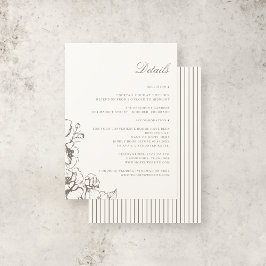 クラシックヴィンテージフローラ庭園の結婚式詳細 エンクロージャーカード