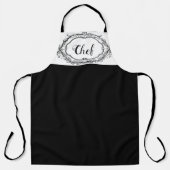 クラシックヴィンテージブラック&ホワイト エプロン (正面)