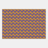 クラシックヴィンテージプリントおもしろいキュートカスタムハロウィーン ラッピングペーパーシート (正面3)