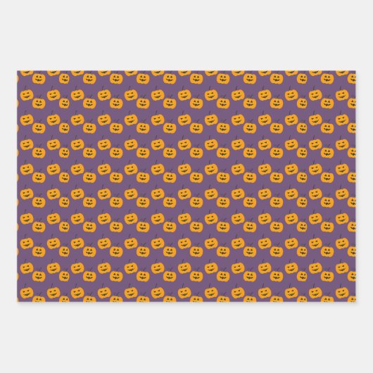 クラシックヴィンテージプリントおもしろいキュートカスタムハロウィーン ラッピングペーパーシート (正面3)