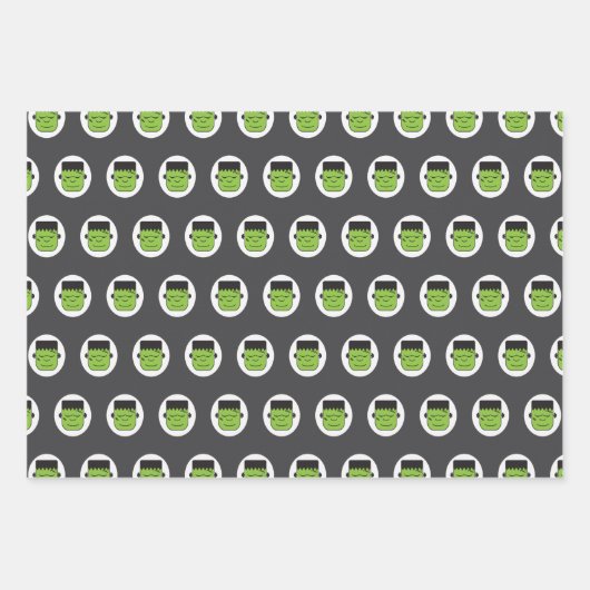 クラシックヴィンテージプリントおもしろいキュートカスタムハロウィーン ラッピングペーパーシート (正面2)