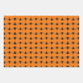 クラシックヴィンテージプリントおもしろいキュートカスタムハロウィーン ラッピングペーパーシート (正面)