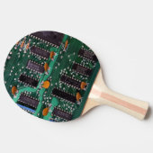 クラシックヴィンテージプリント基板(PCB) 卓球ラケット (横)