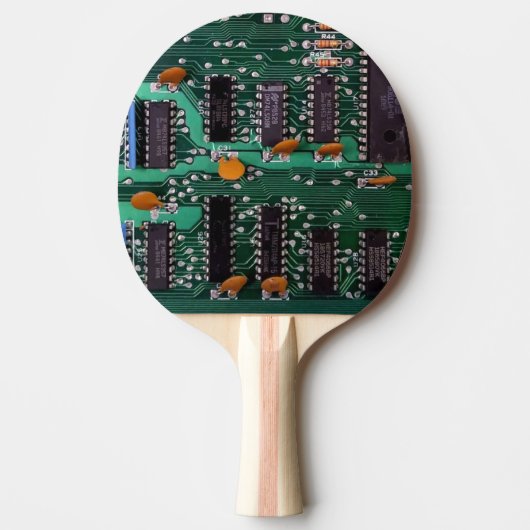 クラシックヴィンテージプリント基板(PCB) 卓球ラケット (正面)