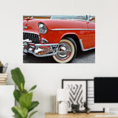 クラシックヴィンテージベルエアレッドコンバーチブル ポスター (ホームオフィス)