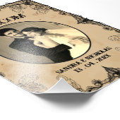 クラシックヴィンテージホラー結婚ゴシックの歓迎サイン フォトプリント            (角)