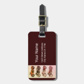 クラシックヴィンテージ二輪車 ラゲッジタグ (正面縦)