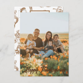 クラシックヴィンテージ写真感謝祭素朴写真 シーズンポストカード