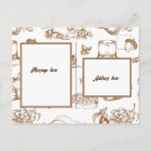 クラシックヴィンテージ写真感謝祭素朴写真 シーズンポストカード (裏面)