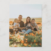 クラシックヴィンテージ写真感謝祭素朴写真 シーズンポストカード (正面)