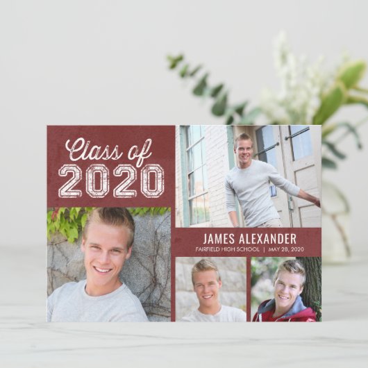 クラシックヴィンテージ卒業発表招待状 案内状 (スタンド正面)