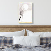 クラシックヴィンテージ日本の夜月の風景すみえ キャンバスプリント (インサイチュ (寝室))