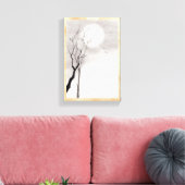 クラシックヴィンテージ日本の夜月の風景すみえ キャンバスプリント (インサイチュ (リビング))