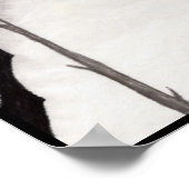 クラシックヴィンテージ日本の夜月の風景すみえ ポスター (角)