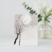 クラシックヴィンテージ日本の夜月の風景すみえ ポストカード (スタンド正面)