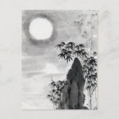 クラシックヴィンテージ日本の夜月の風景すみえ ポストカード (正面)