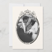 クラシックヴィンテージ枠エレガントな結婚式の写真 招待状 (裏面)