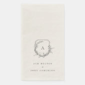 クラシックヴィンテージ植物性フローラモノグラムクレスト (正面)