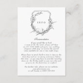 クラシックヴィンテージ植物性フローラモノグラムクレスト エンクロージャーカード (正面)