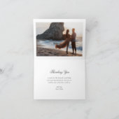 クラシックヴィンテージ植物性フローラモノグラムクレスト サンキューカード (内部)