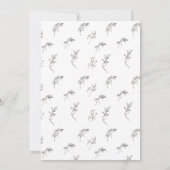 クラシックヴィンテージ植物性フローラモノグラムクレスト 招待状 (裏面)