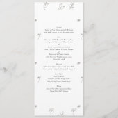 クラシックヴィンテージ植物紋章モノグラム結婚ス メニュー (正面)