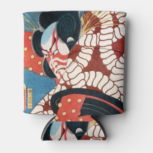 クラシックヴィンテージ歌舞伎の侍 缶クーラー (正面)