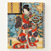 クラシックヴィンテージ浮世絵歌川 ノートブック (裏面)