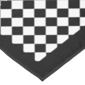 クラシックヴィンテージ白黒市松模様に パーソナライズされた テーブルクロス (アングル)