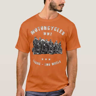クラシックヴィンテージ第2次世界大戦自動二輪車 Tシャツ