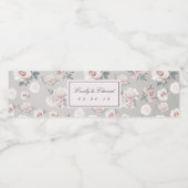 クラシックヴィンテージ結婚バラ ペットボトルラベル (シングルラベル)