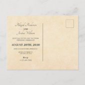 クラシックヴィンテージ結婚写真 インビテーションポストカード (裏面)