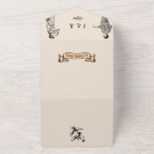 クラシックヴィンテージ結婚式 オールインワン招待状 (外側)