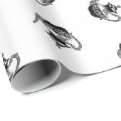 クラシックヴィンテージ茶ポットアートカスタムカラー ラッピングペーパー (ロールコーナー)