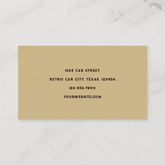 クラシックヴィンテージ赤素朴 名刺 (裏面)