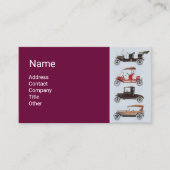 クラシックヴィンテージ車の自動修理、紫車の色 名刺 (正面)