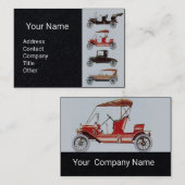 クラシックヴィンテージ車オートブ車のラック紙 名刺 (正面/裏面)