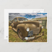 クラシックヴィンテージ軍隊アンティーク車 ポストカード (正面/裏面)