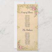 クラシックヴィンテージ金ゴールドフローラキンセアニラ計画 (裏面)