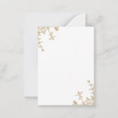 クラシックヴィンテージ金ゴールドフローラヴィンテージクレストモノグラム ノートカード (裏面)