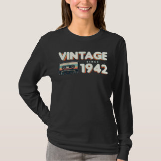 クラシックヴィンテージ1942おもしろいノスタルジック音楽誕生 Tシャツ