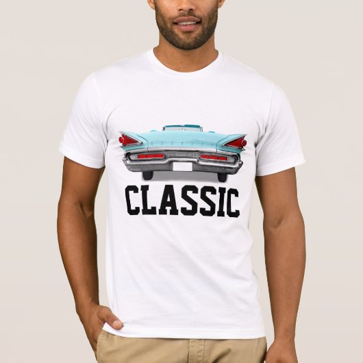 クラシックヴィンテージ1950年代の車の男性Tシャツ Tシャツ (正面)