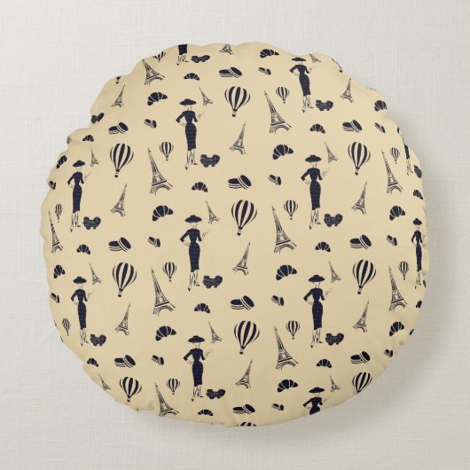 クラシックヴィンテージ50のファッションラウンド装飾用クッション ラウンドクッション (正面)