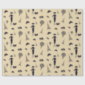 クラシックヴィンテージ50のファッションラップ紙 ラッピングペーパー (フラット)