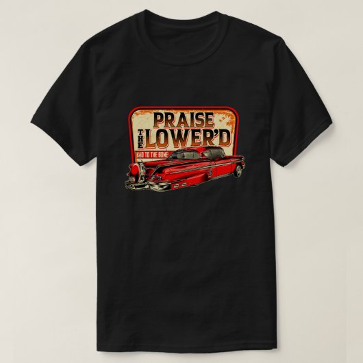 クラシックヴィンテージ50の車を賞賛する車 Tシャツ (デザイン正面)