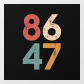 クラシックヴィンテージ80sスタイル86 47アンチトランプ ウィンドウサイン (シート)