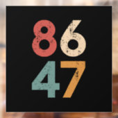 クラシックヴィンテージ80sスタイル86 47アンチトランプ ウィンドウサイン (シート2)