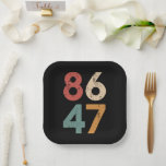 クラシックヴィンテージ80sスタイル86 47アンチトランプ ペーパープレート<br><div class="desc">クラシックヴィンテージ80sスタイル86 47アンチトランプ</div>