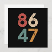 クラシックヴィンテージ80sスタイル86 47アンチトランプ 招待状 (正面/裏面)